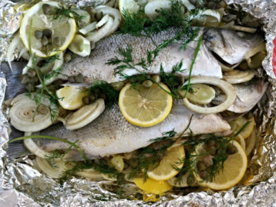 Sea Bass With Fennel, Lemon and Capers
