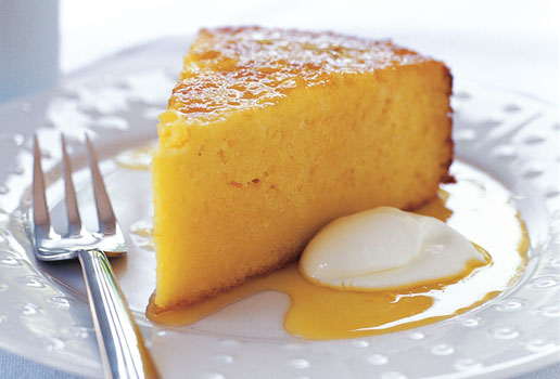 Orange Polenta Cake With Honey & Orange Syrup