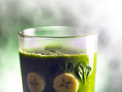 Grön smoothie med banan och spenat